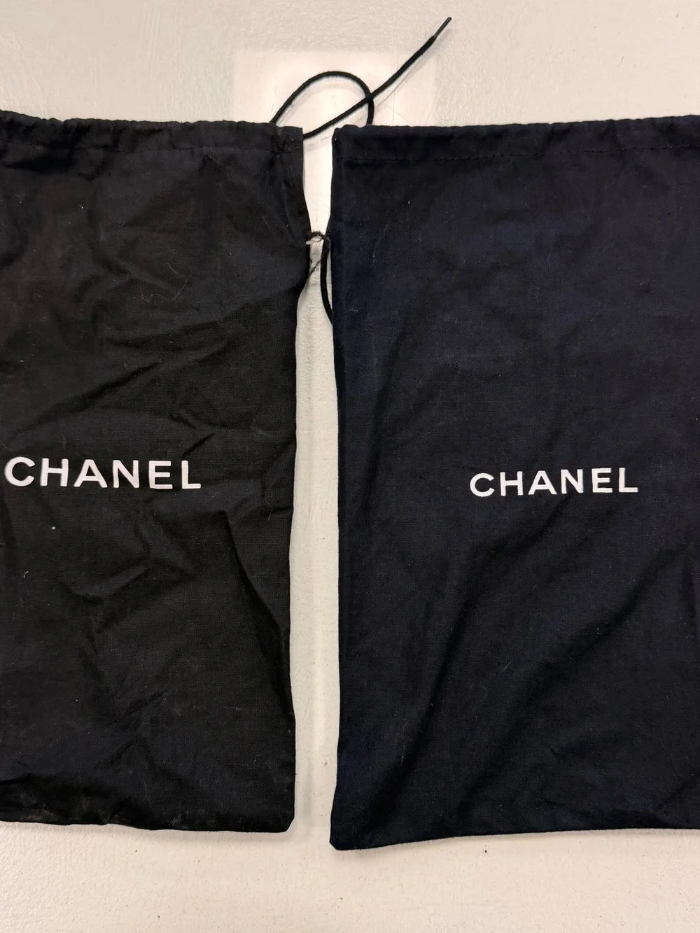 CHANEL Black Leather T-Strap Pointed Toe Heels